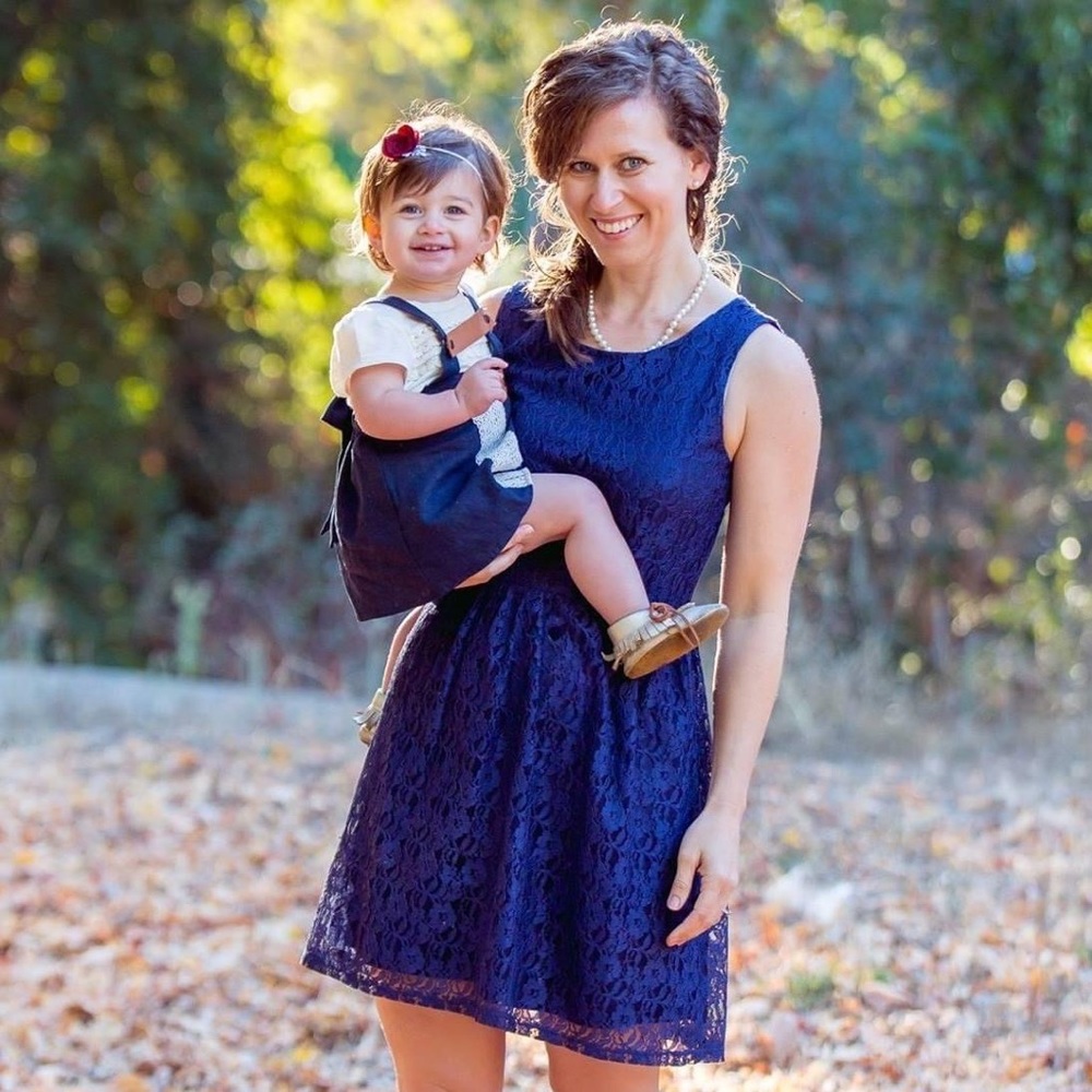 Forever 21 navy lace dress size S.